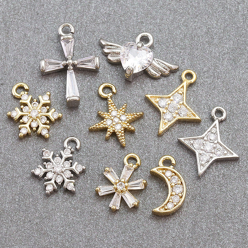 チャーム キュービックジルコニア クロス No.2 ロジウムカラー – 貴和