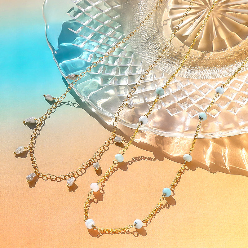 天然石 ボタンカット ラリマー(天然) – 貴和製作所オンラインストア