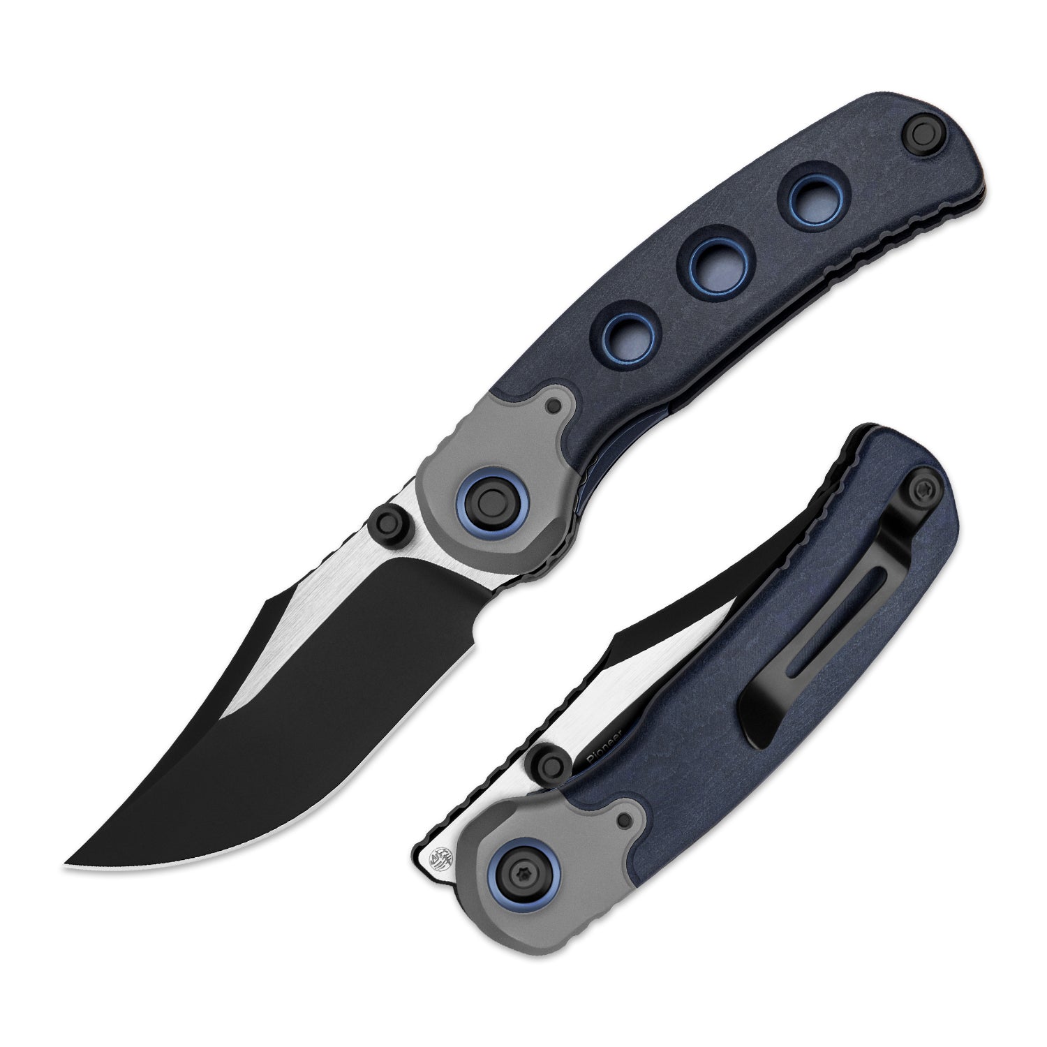 PIONEER 3.2 inch S35VN Blue Canyon & Titanium ZX-FK03A2-Kizer