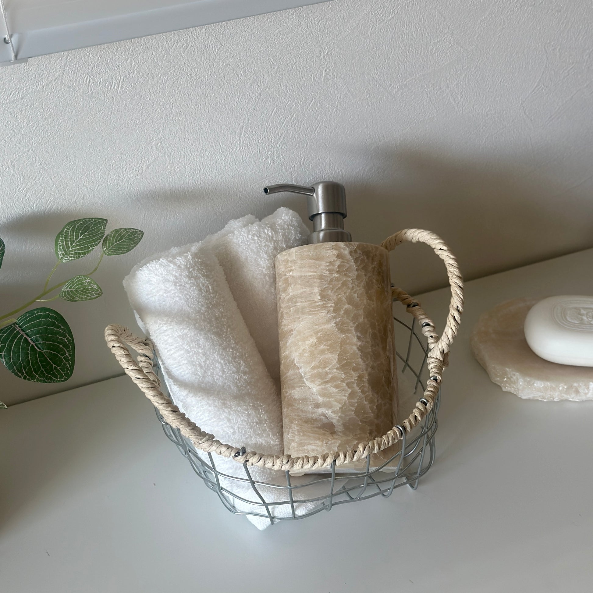 ソープディスペンサー｜cantikシリーズ｜天然石ソープボトル オニキス