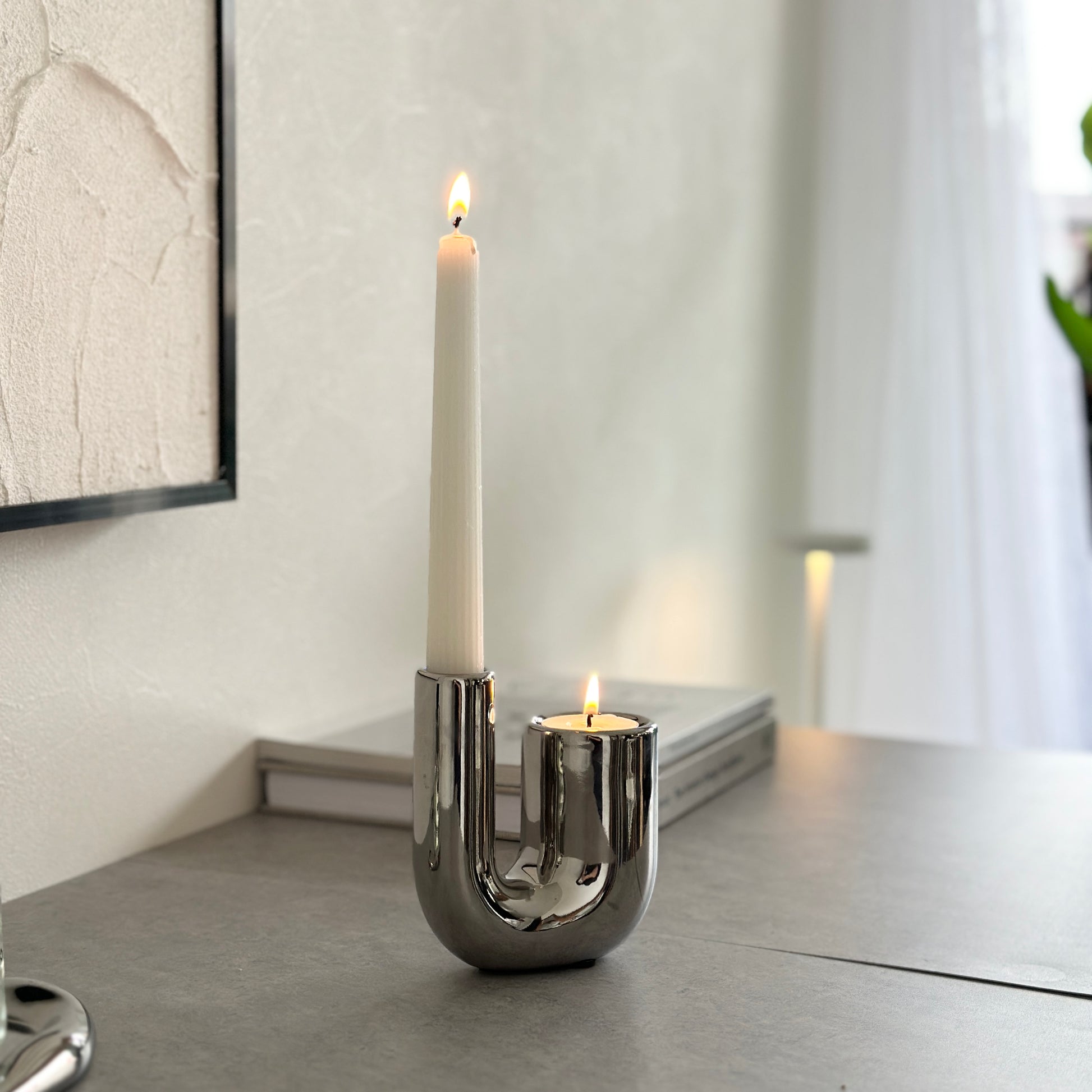 キャンドルホルダー｜シルバーU型キャンドルホルダー - territory