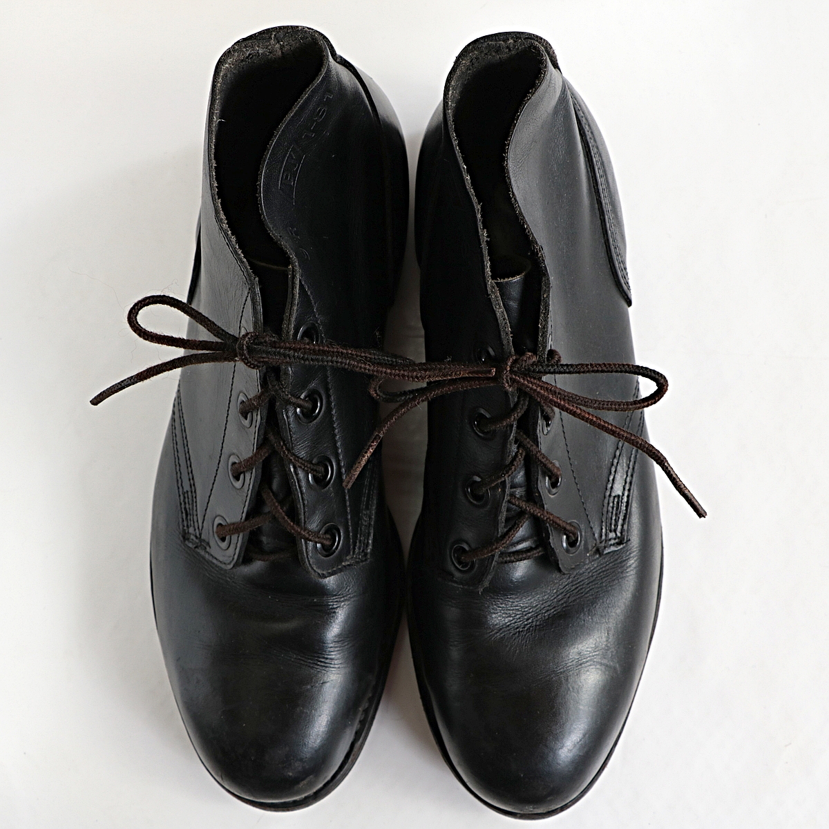 80s US NAVY セーフティ ミリタリー スチールトゥ チャッカブーツ 黒