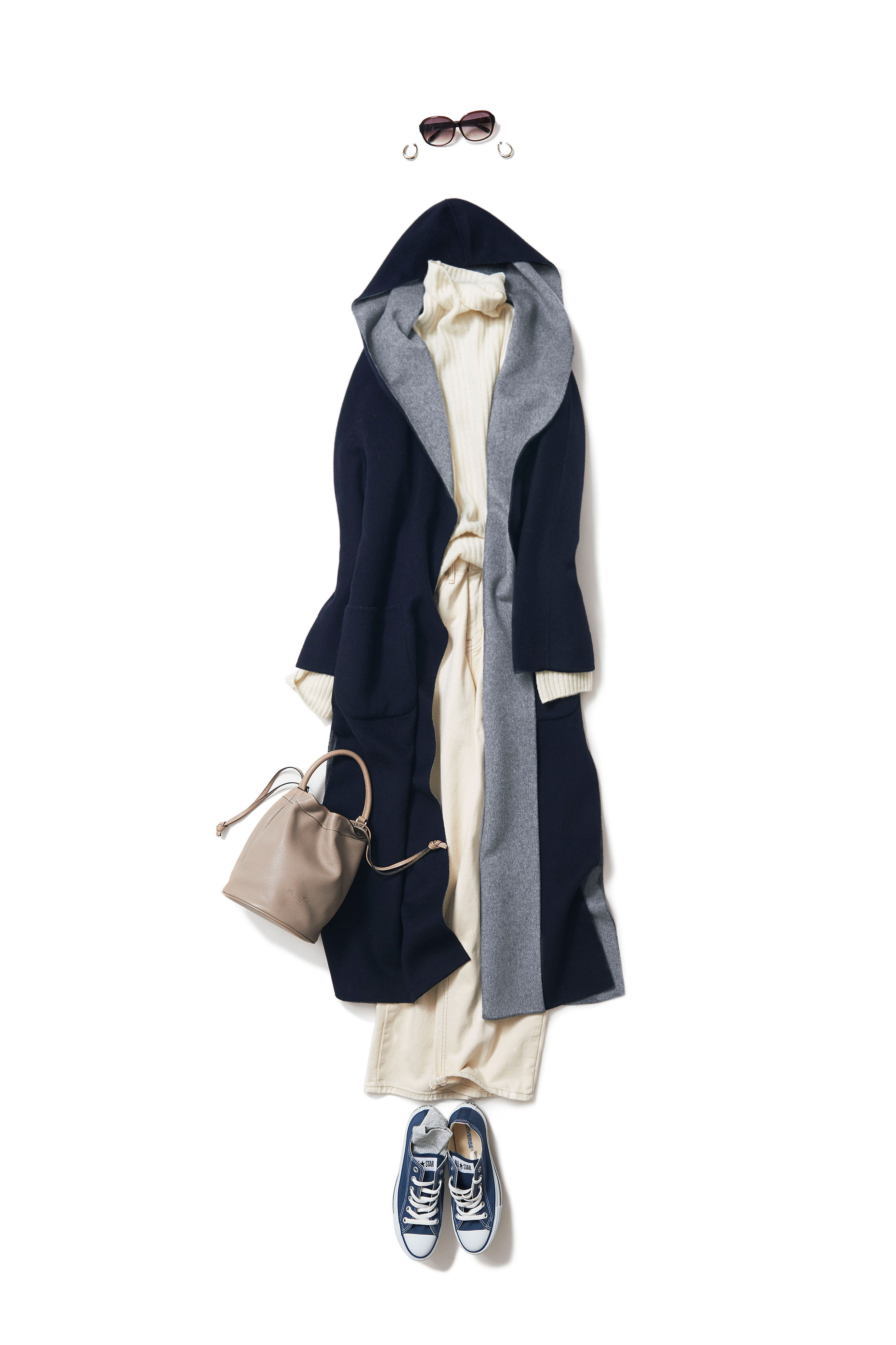 ロングコート＠ネイビー / コーディネート詳細 / Kyoko Kikuchi's