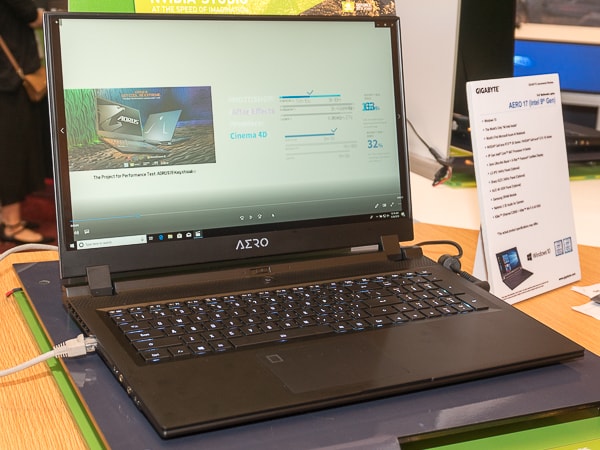 GIGABYTE AERO 15 OLED 展示機レポート：4K有機ELディスプレイ搭載の