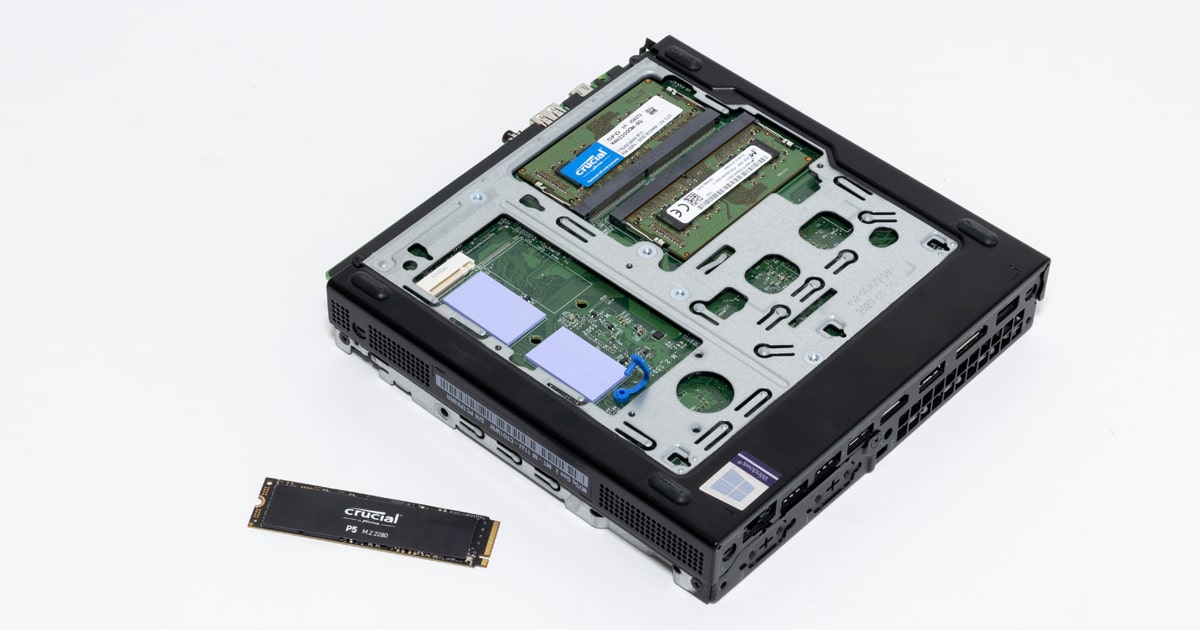 ThinkCentre M75q-2 TinyのSSDをハイエンドなNVMe SSD「Crucial P5」に