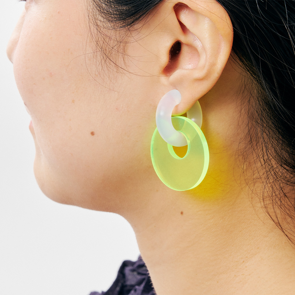 acrylic｜2026 earring parts (NYL) イヤリングパーツ サークル ネオン