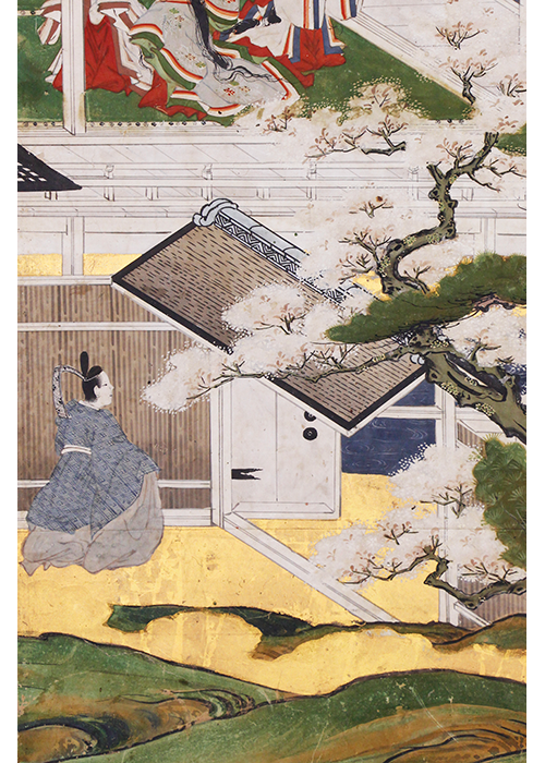 江戸初期 源氏物語図屏風 六曲半双中屏風 | 古美術瀬戸