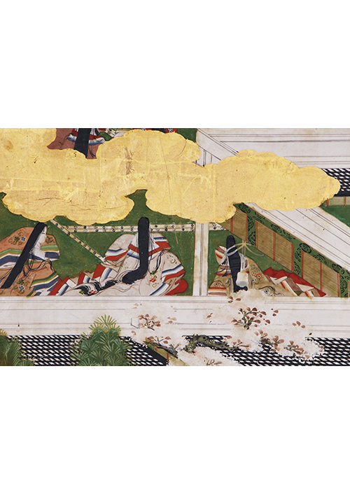 江戸初期 源氏物語図屏風 六曲半双中屏風 | 古美術瀬戸