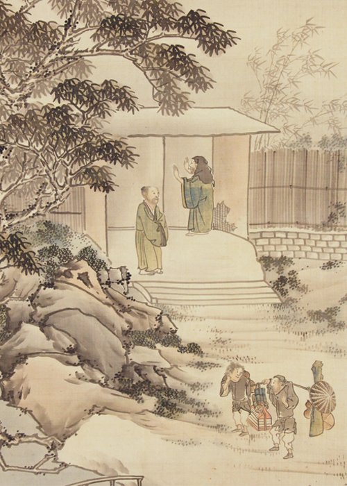 長沢芦雪 新月幽居来訪図 | 古美術瀬戸