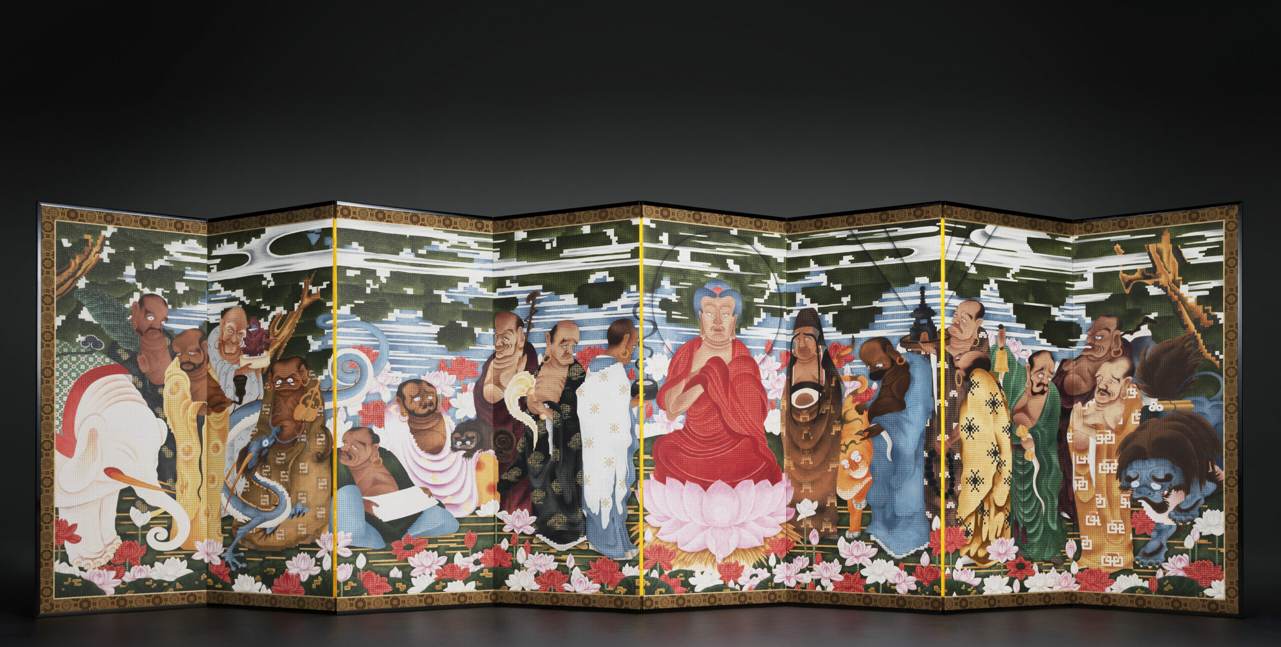 デジタル復元で蘇る伊藤若冲の『釈迦十六羅漢図屏風』。名匠による、12