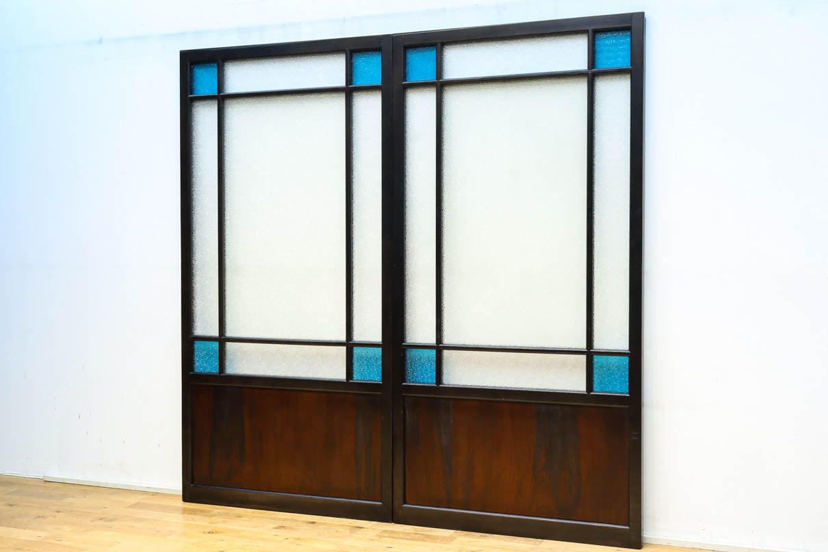 ご精算用】昭和レトロ!! 稀少ブルーのダイヤが可愛らしいガラス戸