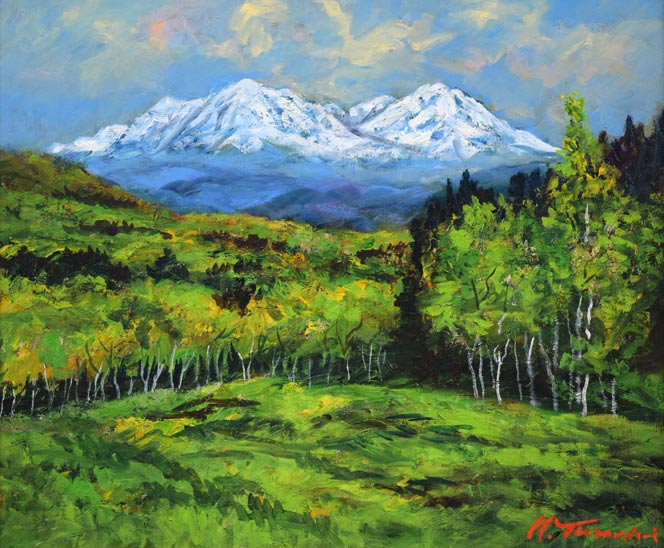 油絵 山 油絵 山 富士山油絵 風景画 油絵 絵画(油絵) Zx Paintings for