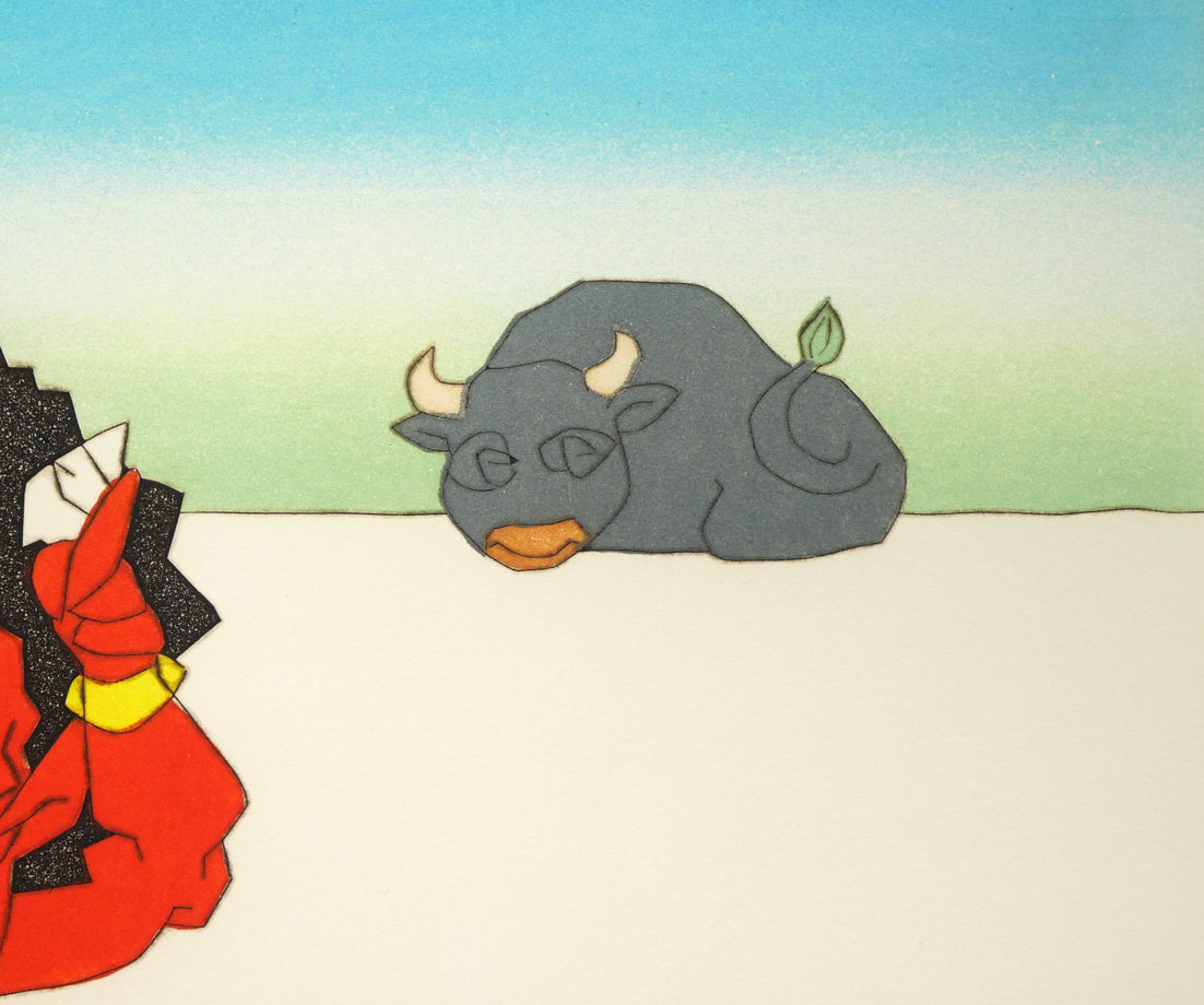 瀧下和之「桃太郎図 鬼ヶ島でウッシッシ。」銅版画 絵画買取・販売の