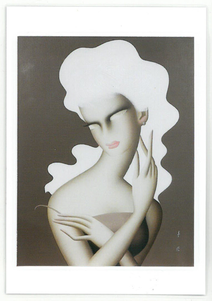 東郷青児「朝」油絵・F6号 絵画買取・販売の小竹美術