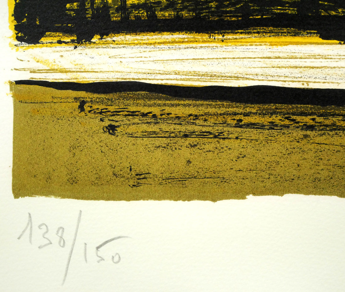 ベルナール・ビュッフェ（Bernard BUFFET）「花と花瓶」リトグラフ