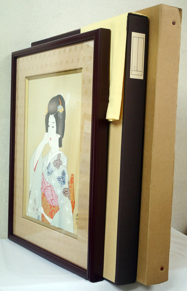 伊東深水「初島田」木版画 絵画買取・販売の小竹美術