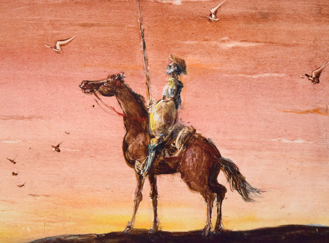 角浩「望郷（ドンキホーテ）」油絵・SM 絵画買取・販売の小竹美術