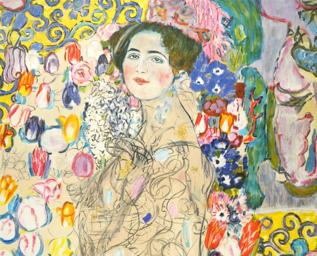 グスタフ クリムト（Gustav KLIMT）「LADY'S PORTRAIT」リトグラフに