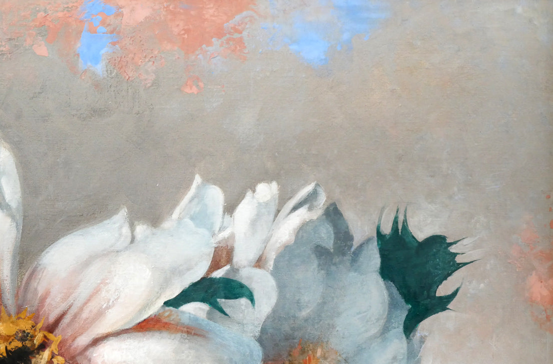 松樹路人「牡丹」油絵・M12号 絵画買取・販売の小竹美術