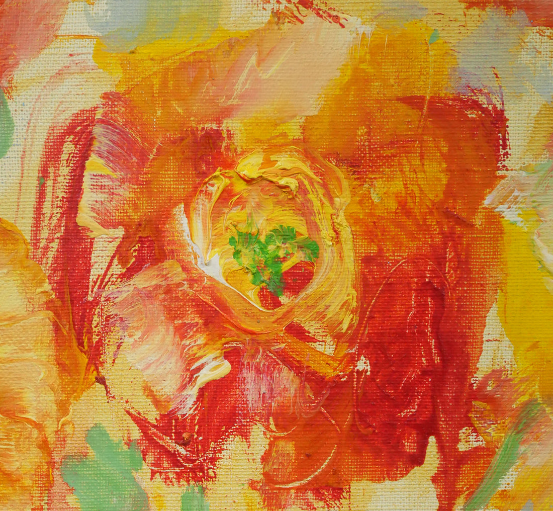 守矢正男「花」油絵・P4号 絵画買取・販売の小竹美術