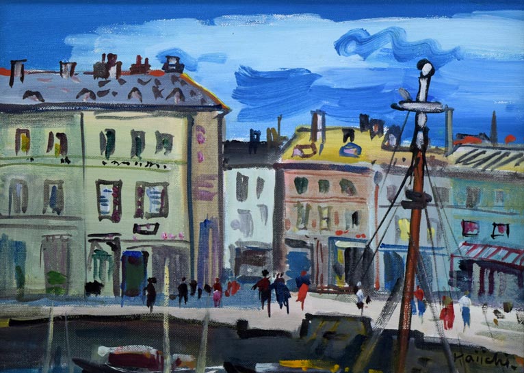 互井開一「ヨーロッパ風景」水彩画・F4号 絵画買取・販売の小竹美術