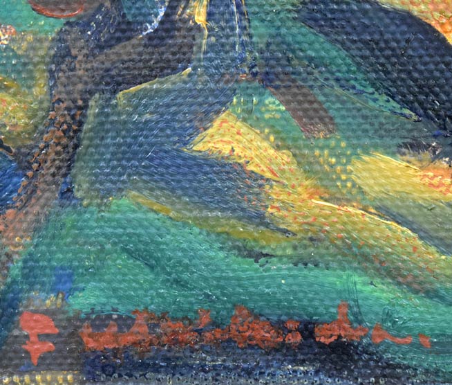 伏木田光夫「地の秋」油絵・M8号 絵画買取・販売の小竹美術