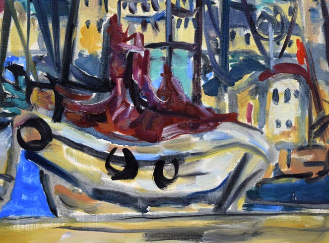 加藤清江「釧路」油絵・F8号 絵画買取・販売の小竹美術