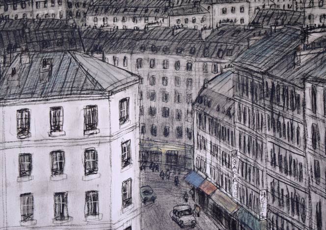 風間完「街（A）」リトグラフ 絵画買取・販売の小竹美術