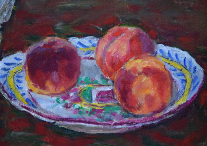 絵画日本画桃の絵インテリア0号絵画アート