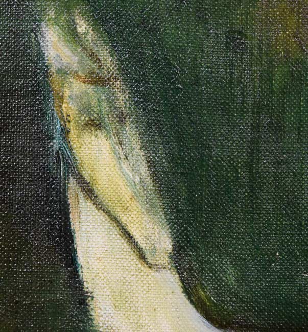 杢田たけを「花馬車」油絵・F8号 絵画買取・販売の小竹美術