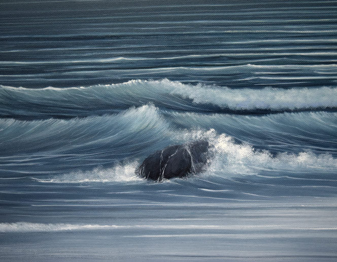 森田哲隆「利尻岳」油絵・F50号 絵画買取・販売の小竹美術