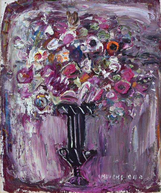 小野州一「花の絵」原画作品（額装付き） 小野州一「花の絵」原画作品