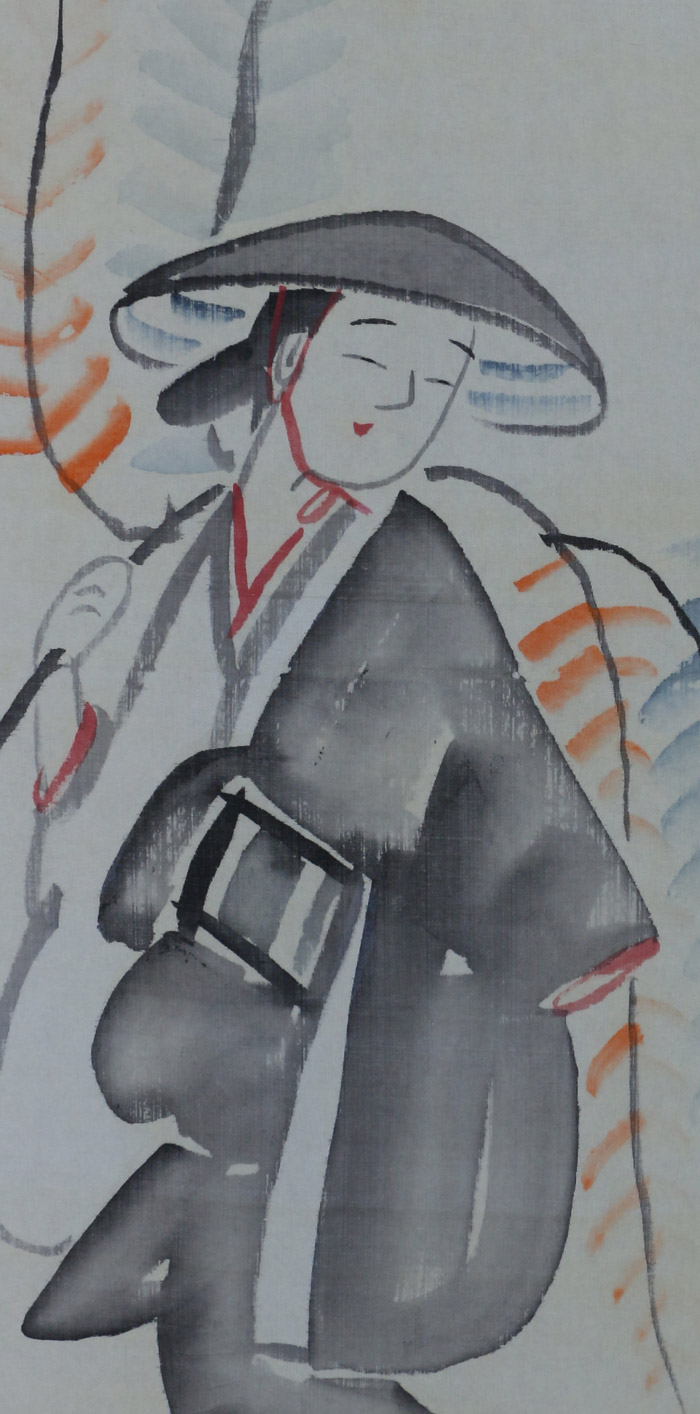 藤娘（大津絵）｜新・古美術 高美堂（こうびどう）｜掛軸販売・通販