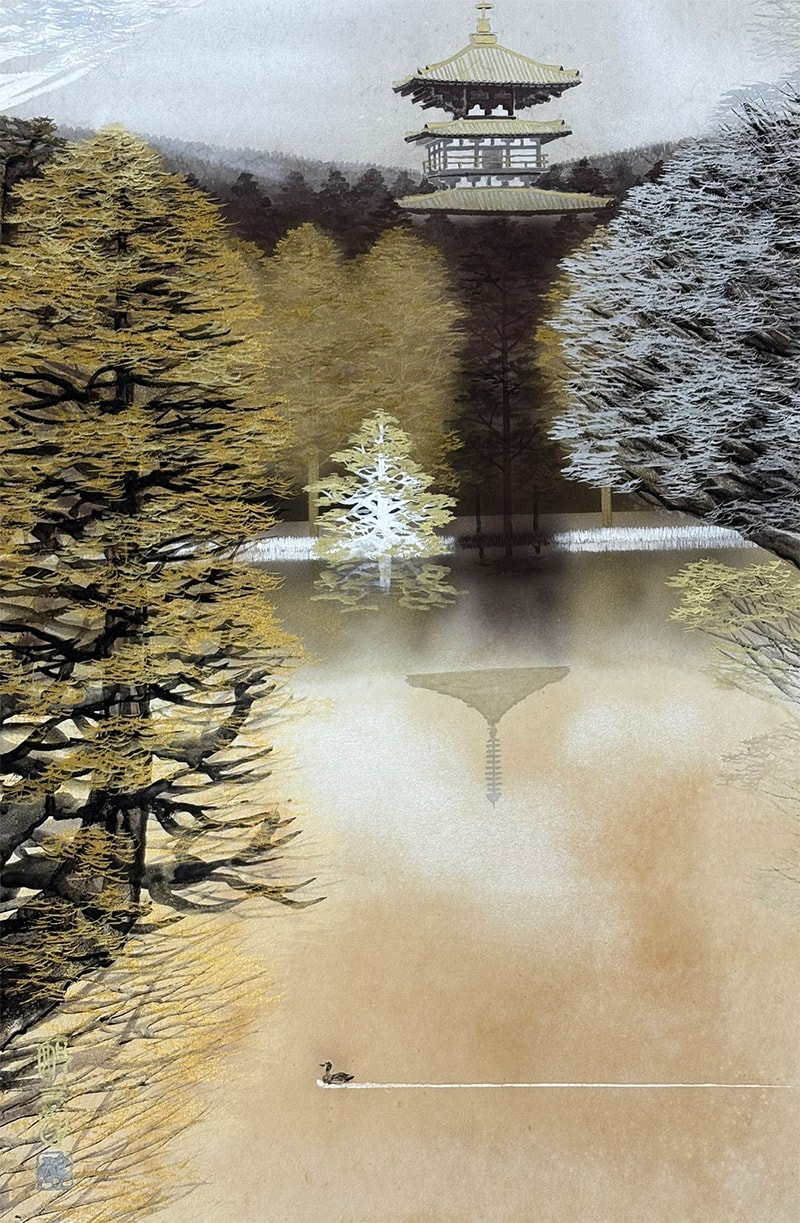 定価44万円】掛軸 絵画 吉村醇三郎 風景画 墨絵 美品 日本人画家