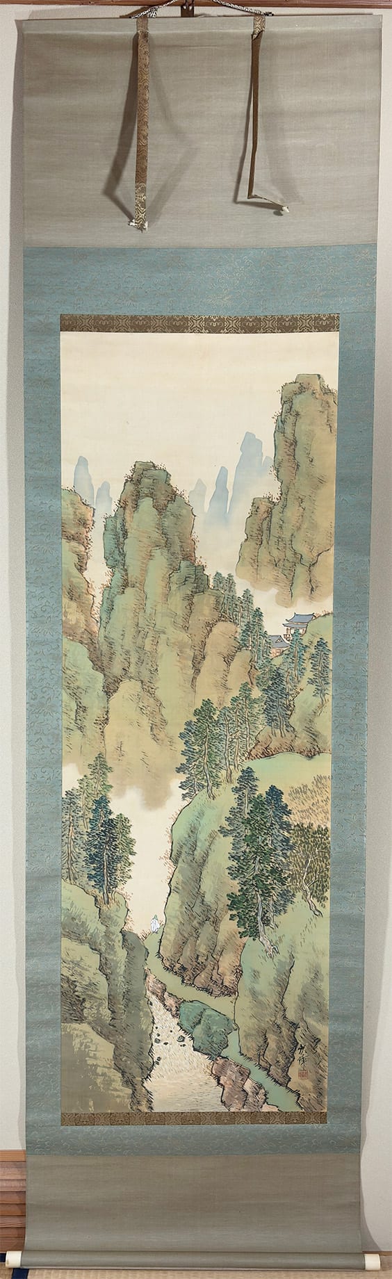 ひっこ掛け軸 大徳寺 高橋悦道 筆『紅爐一點雪』紙本 茶掛 茶道具掛軸