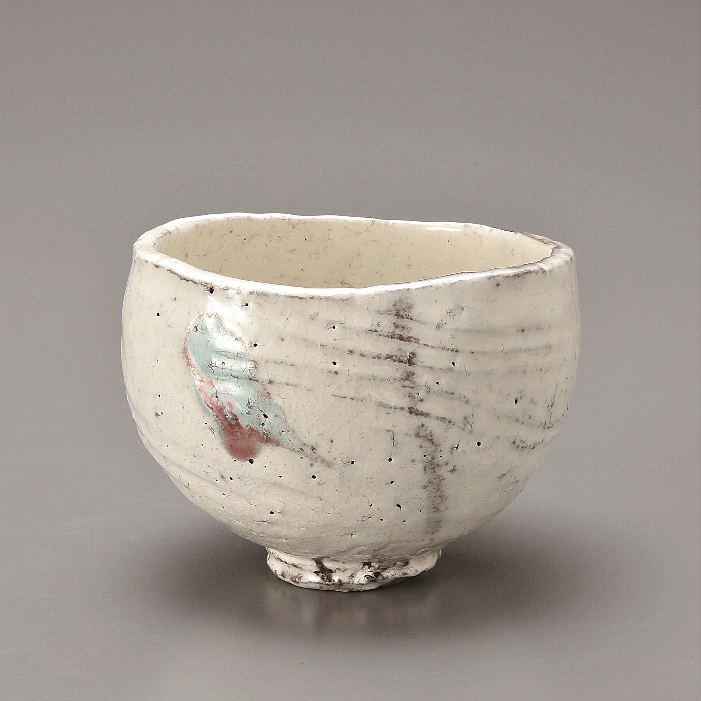 粉引銅彩茶碗(岩瀬 健一)｜ギャラリージャパン