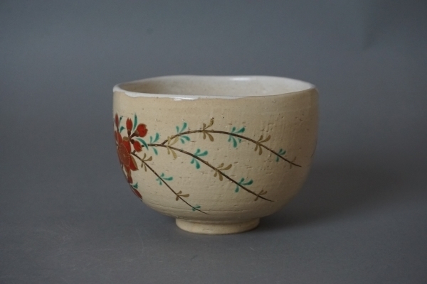 十七代永楽善五郎（而全） 掛分桃ノ絵 茶碗】: Journal of FUJII KOUNDO