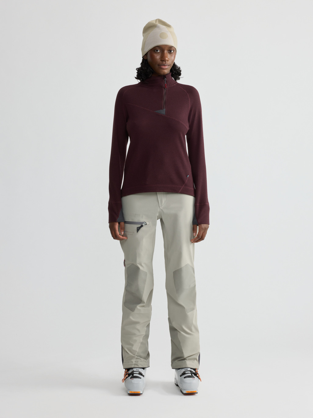 Klättermusen Huge Half Zip Sweater W's | Amaranth Red | Klättermusen