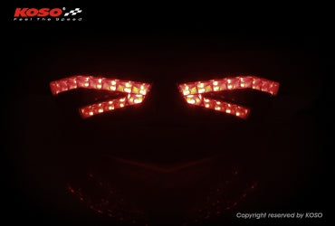 KOSO インフィニティLEDテール【オレンジ/レッド/スモーク】シグナスX3