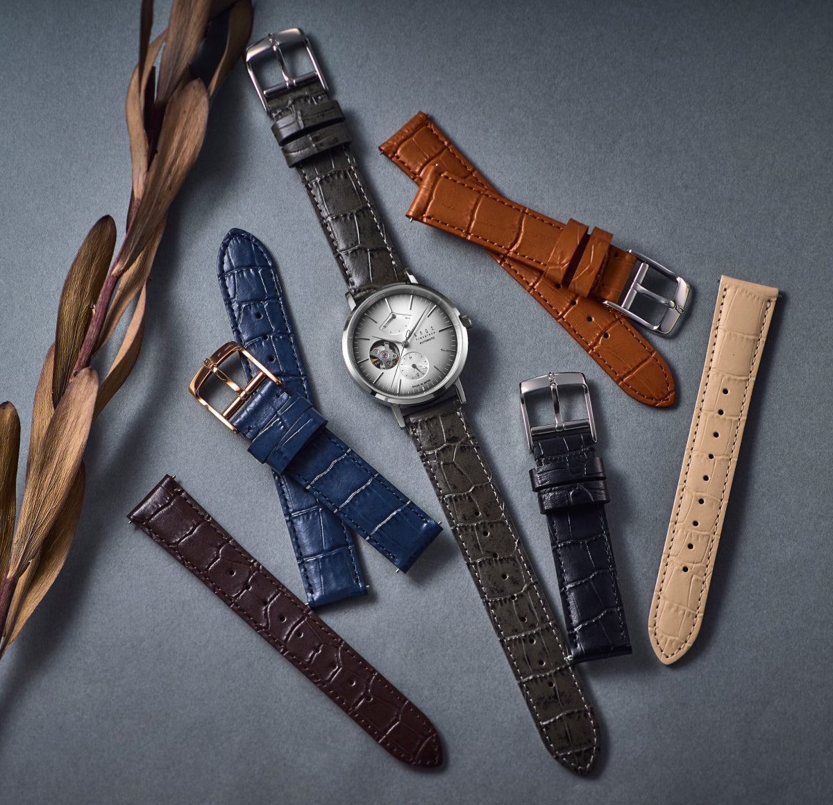 極美品 MaxMara グレー レザー ベルト S s-musee_350725660