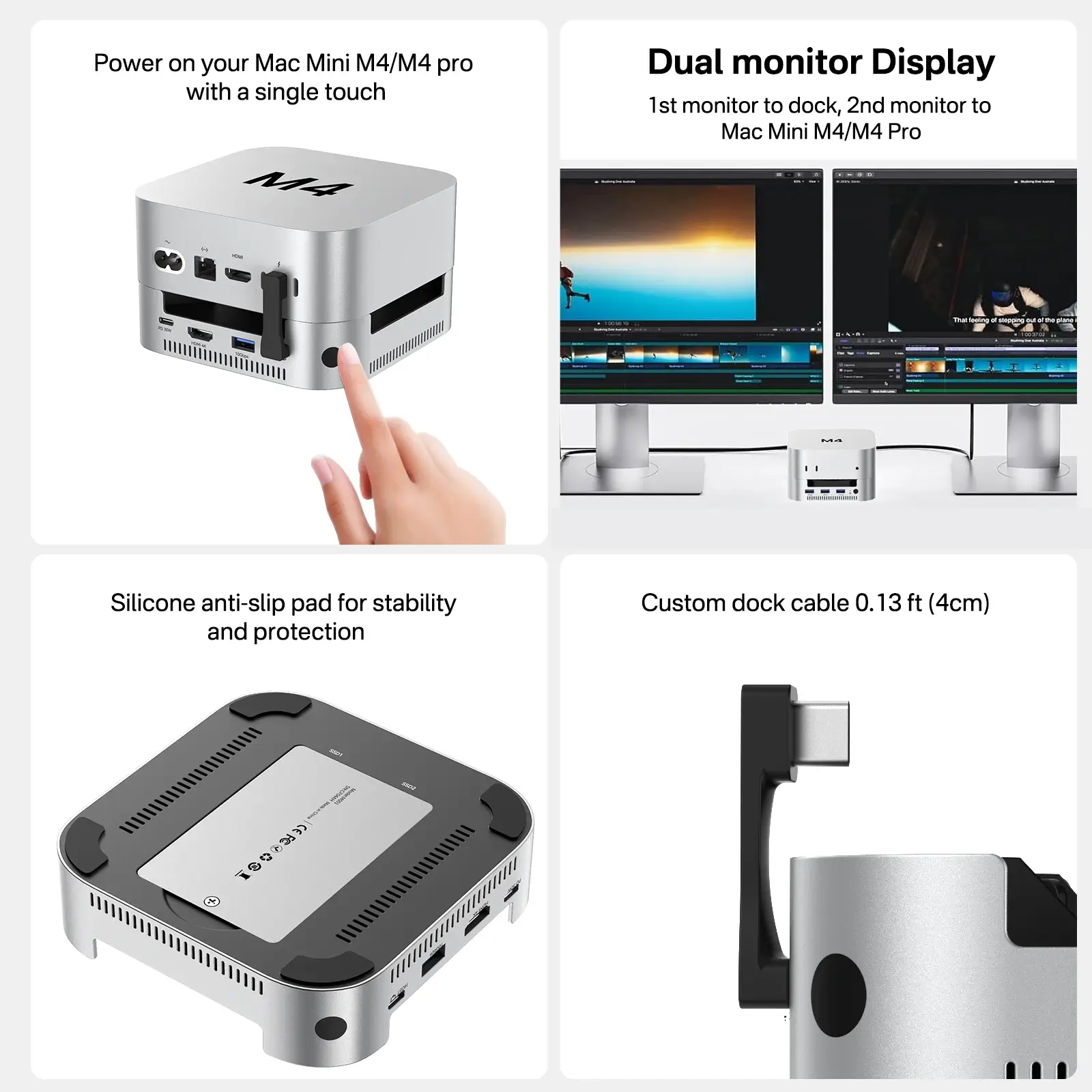 ACASIS 10-in-1 Dock + 10Gbps Dual SSD Enclosure for M4/M4PRO