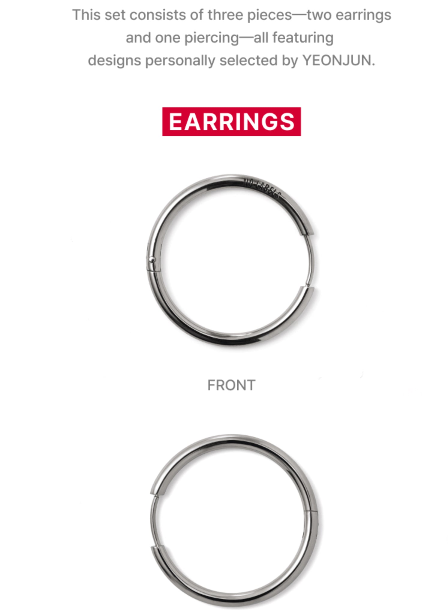 TXT YEONJUN - NO LABELS PART01 EARRINGS (Preorder: January 2026