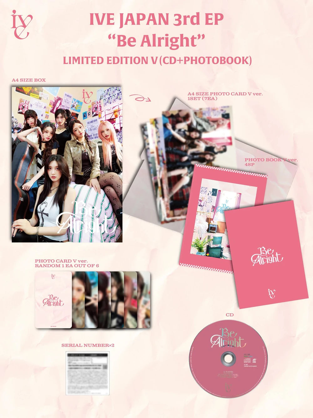 IVE - Be Alright [3rd JP EP Album - Limited Edition V] - K PLACE