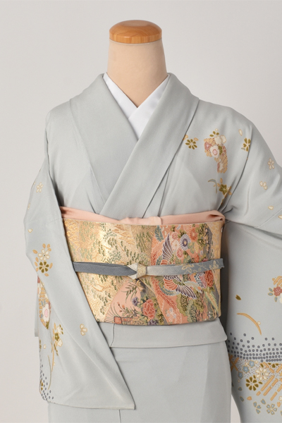 単衣付下げ訪問着[水色地・吉祥文様]｜着物レンタルあき (来店着付け