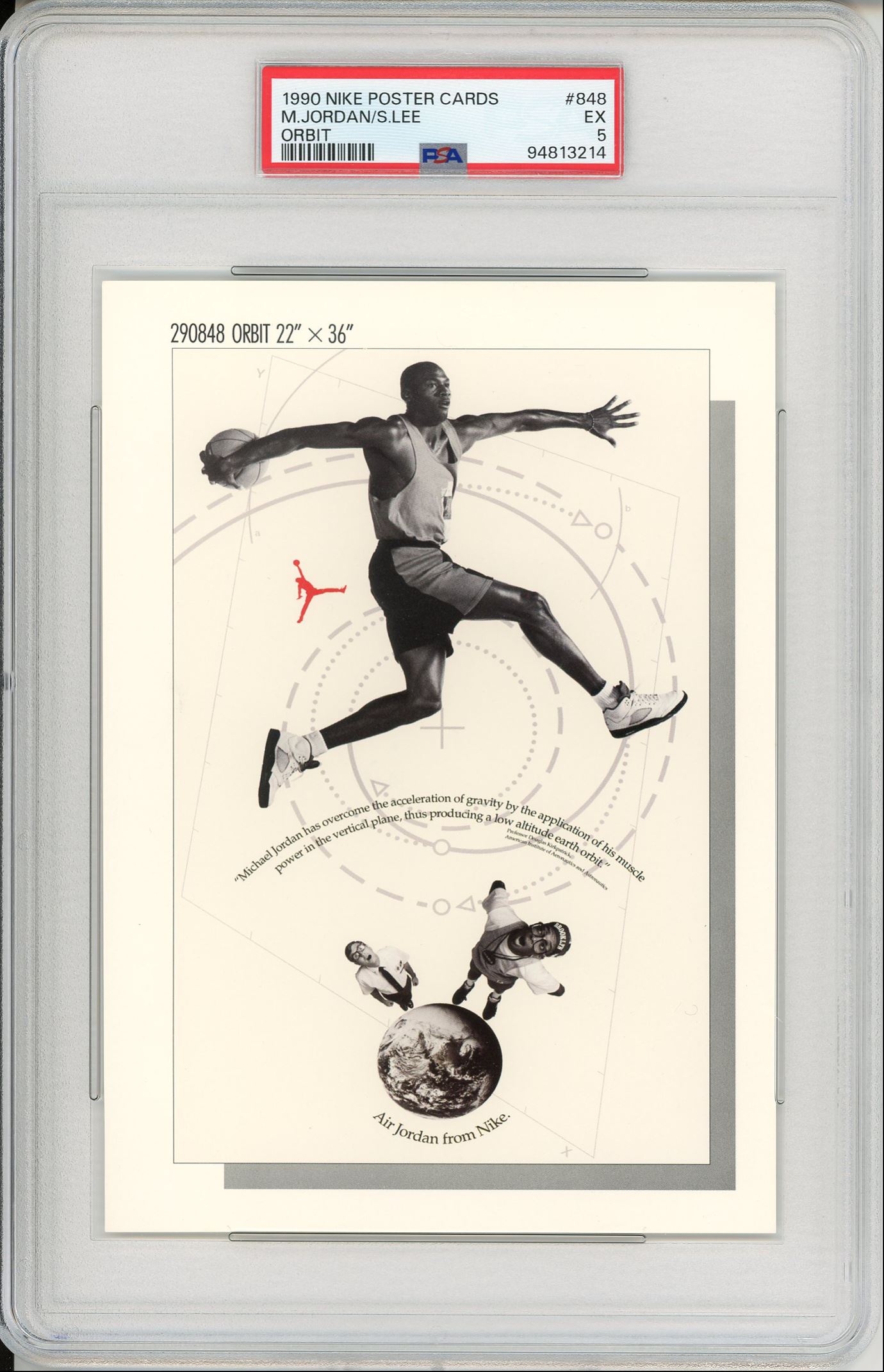 1990-91 Nike Poster Cards Michael Jordan / Spike Lee #848 Orbit