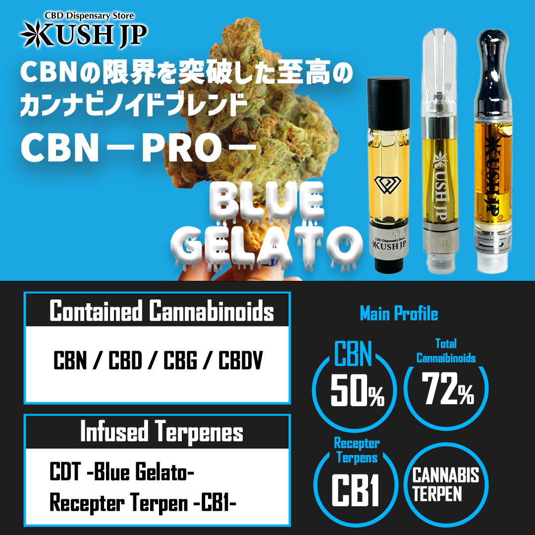 新基準対応】CBN -PRO-（Blue Gelato：1.0ml）【KUSH JP】 - KUSH JP