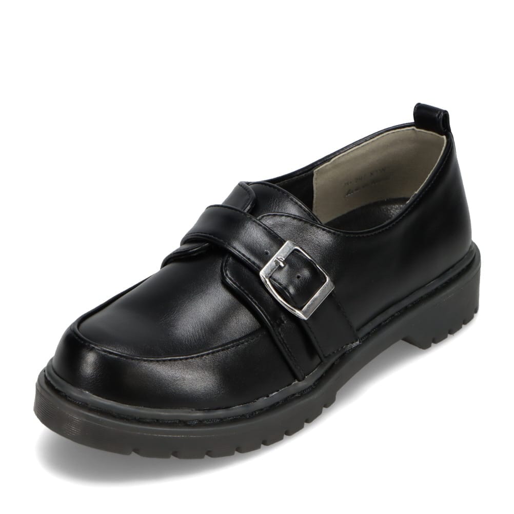 Zipper ジッパー モンクストラップシューズ ブラック レディース | 靴