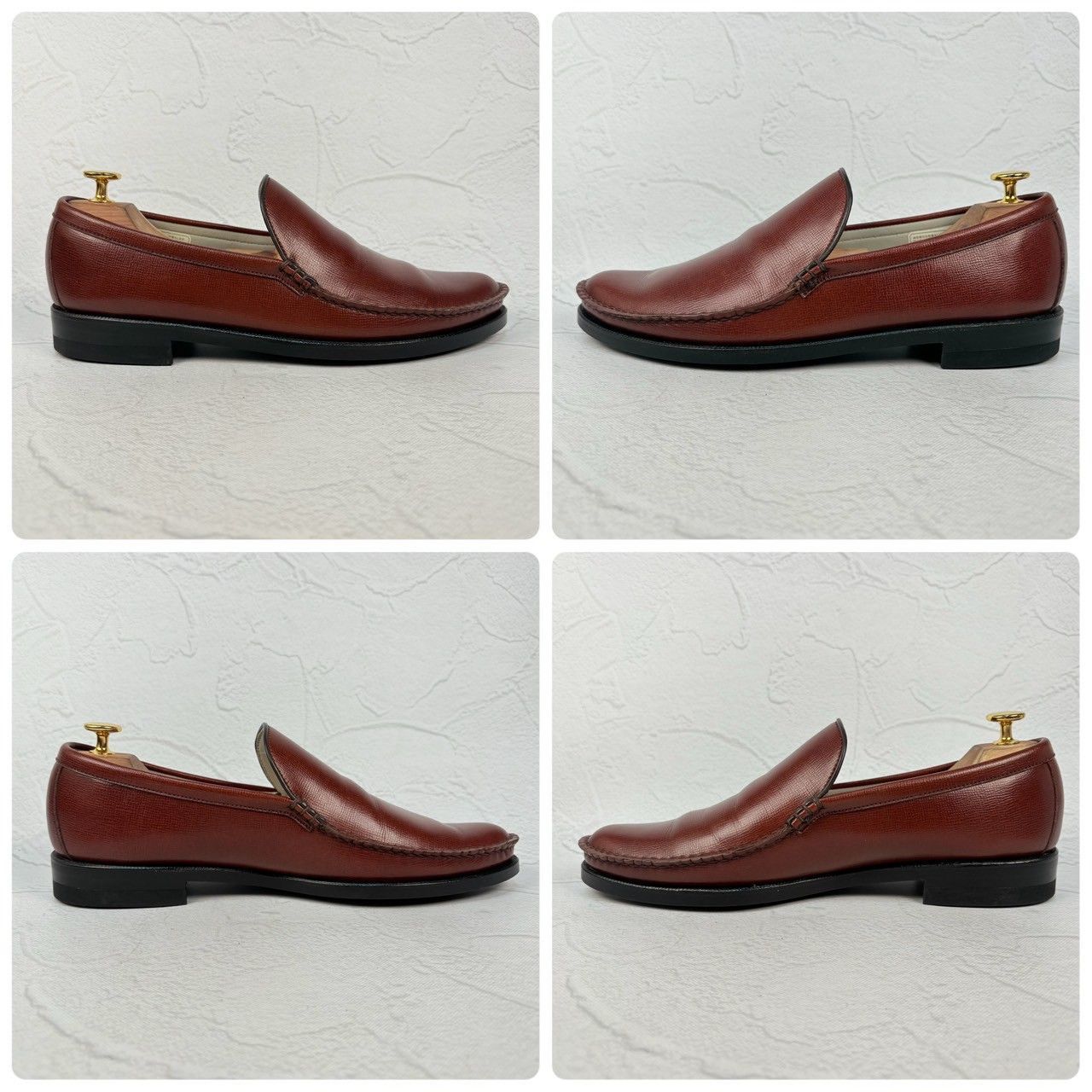 美品】REGAL リーガル コブラヴァンプ ローファー シボ革 茶 26 / 26.5