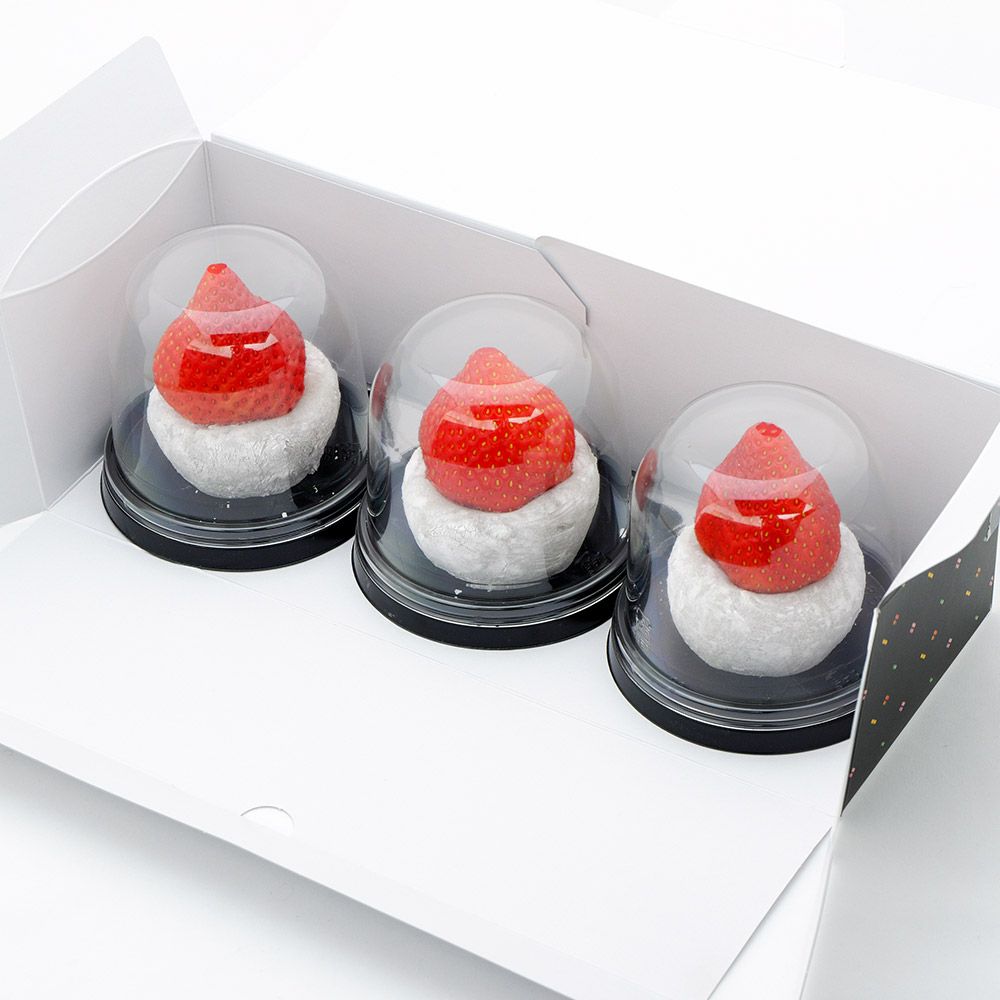 大いちご大福 3個入(冷蔵便) | 旬果瞬菓（しゅんかしゅんか）共楽堂