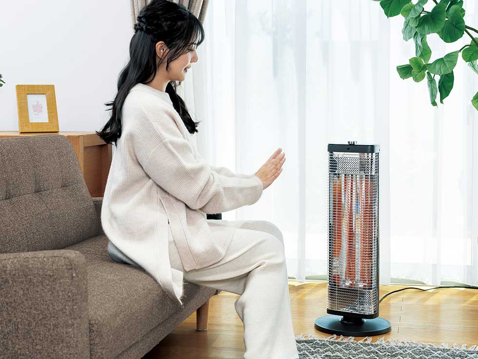 カーボンヒーター距離ピタセンサー遠赤電気ストーブKKH-0954